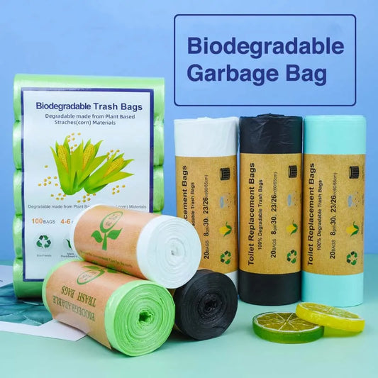 100/30 Count Biodegradable Trash Bags - Eco-Friendly & Strong